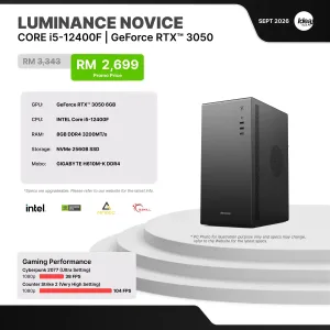 IDEALTECH Luminance Novice NVIDIA® GeForce RTX™ 3050