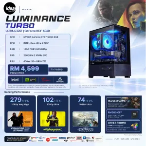 IDEALTECH Luminance Turbo NVIDIA® GeForce RTX™ 5060