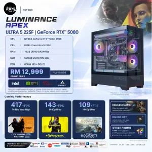 IDEALTECH Luminance Apex NVIDIA® GeForce RTX™ 5080