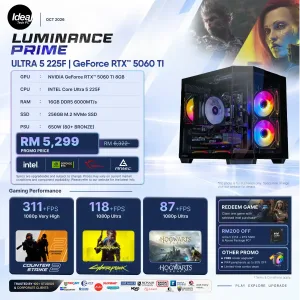 IDEALTECH Luminance Prime NVIDIA® GeForce RTX™ 5060 Ti