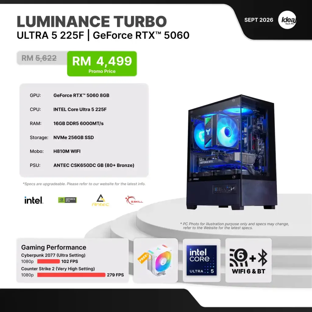 IDEALTECH Luminance Turbo NVIDIA® GeForce RTX™ 5060