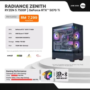 IDEALTECH Radiance Zenith NVIDIA® GeForce RTX™ 5070 Ti