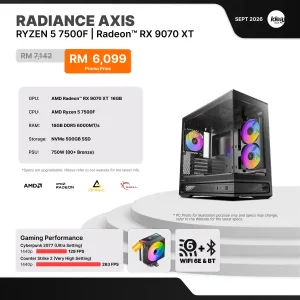 IDEALTECH Radiance Axis AMD Radeon™ RX 9070 XT
