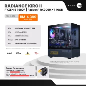 IDEALTECH Radiance Kiro II AMD Radeon™ RX 9060 XT 16GB