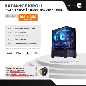 IDEALTECH Radiance Kiro II AMD Radeon™ RX 9060 XT 16GB