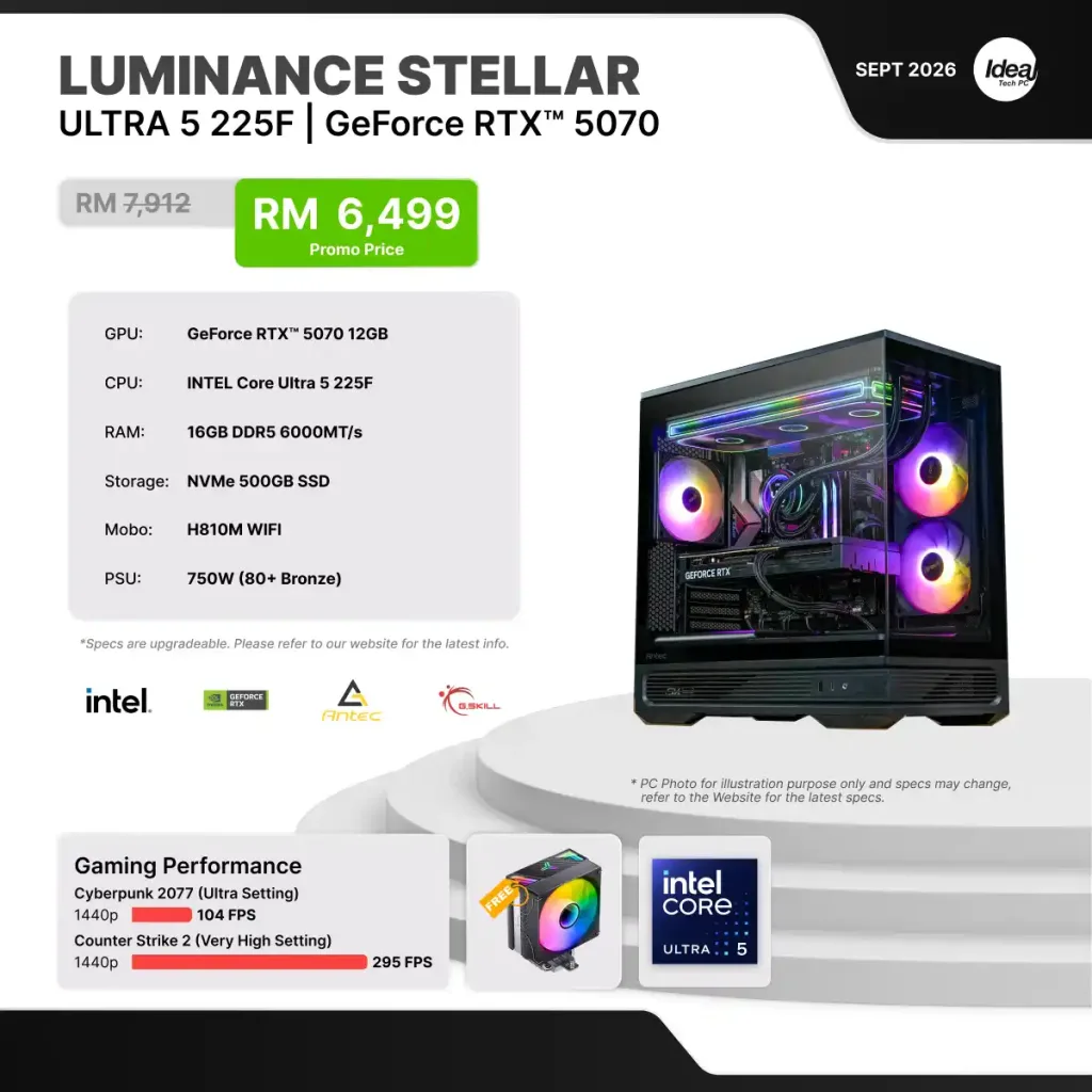 IDEALTECH Luminance Stellar NVIDIA® GeForce RTX™ 5070