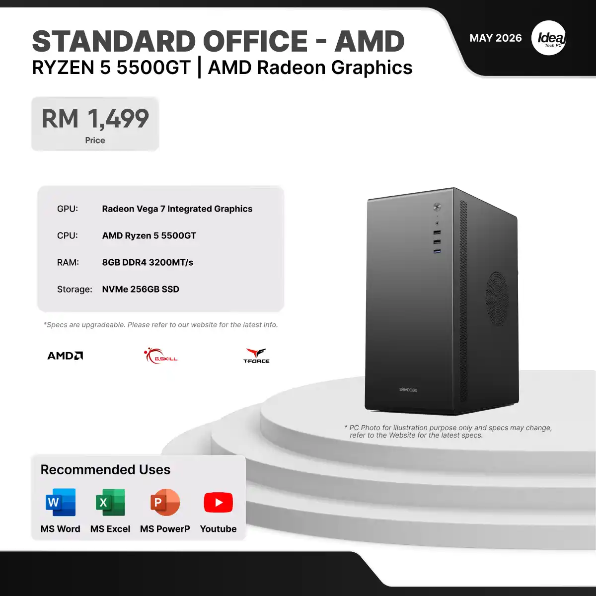 IDEALTECH AMD Standard Office PC