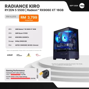 IDEALTECH Radiance Kiro AMD Radeon™ RX 9060 XT 16GB