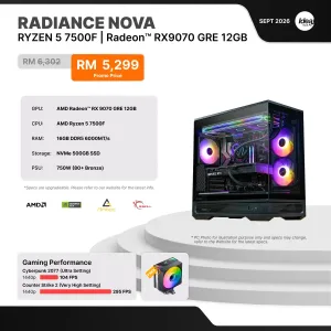 IDEALTECH Radiance Nova AMD Radeon™ RX 9070 GRE