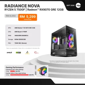 IDEALTECH Radiance Nova AMD Radeon™ RX 9070 GRE