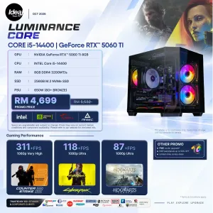 IDEALTECH Luminance Core NVIDIA® GeForce RTX™ 5060 Ti