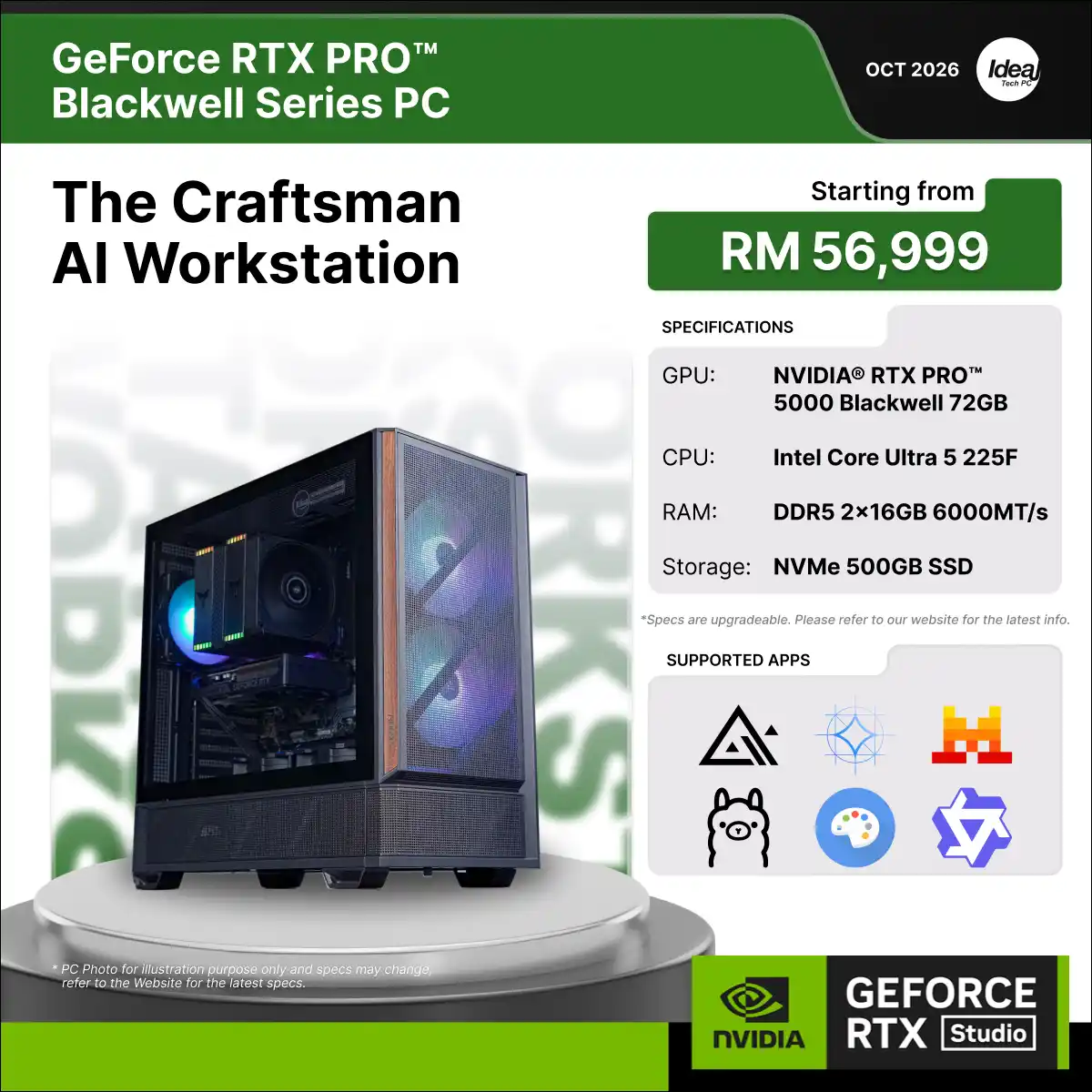 IDEALTECH The Craftsman AI Workstation